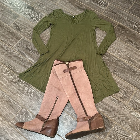 Women’s longsleeve soft cotton blend stretchy fall winter dress size small EUC - Picture 3 of 3